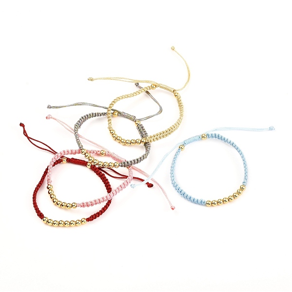 PandaHall Adjustable Brass Beads Cord Bracelets, with Polyester Cord, Golden, Mixed Color, Inner Diameter: 2-1/8~3-5/8 inch(5.5~9.2cm) Brass..., Multicolor
PandaHall Adjustable Brass Beads Cord Bracelets, with Polyester Cord, Golden, Mixed Color, Inner Diameter: 2-1/8~3-5/8 inch(5.5~9.2cm) Brass..., Multicolor