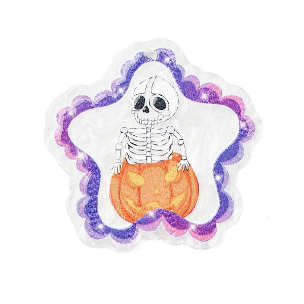 PandaHall Halloween Style Printed Acrylic Pendants, Star, 39x39.5x2mm, Hole: 2mm Acrylic Star White
PandaHall Halloween Style Printed Acrylic Pendants, Star, 39x39.5x2mm, Hole: 2mm Acrylic Star White