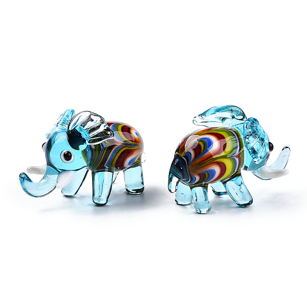 PandaHall Handmade Lampwork Home Decorations, 3D Elephant Ornaments for Gift, Light Sky Blue, 48~58x32.5~37x34~36mm Lampwork Elephant
PandaHall Handmade Lampwork Home Decorations, 3D Elephant Ornaments for Gift, Light Sky Blue, 48~58x32.5~37x34~36mm Lampwork Elephant