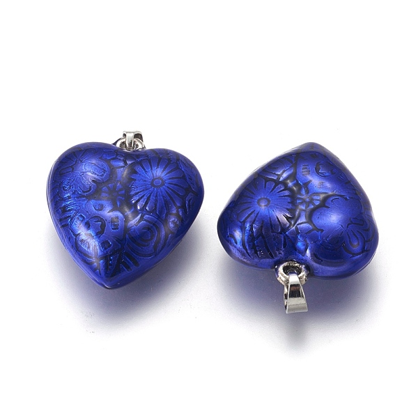 PandaHall CCB Plastic Pendants, with Enamel, Heart with Flower, Antique Silver, Blue, 31x29x13mm, Hole: 4.5mm Plastic Heart Blue
PandaHall CCB Plastic Pendants, with Enamel, Heart with Flower, Antique Silver, Blue, 31x29x13mm, Hole: 4.5mm Plastic Heart Blue
