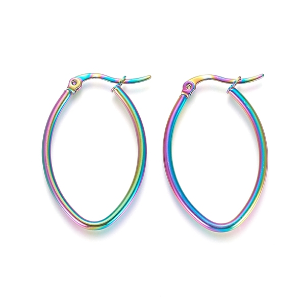 PandaHall 304 Stainless Steel Geometric Hoop Earrings, Hypoallergenic Earrings for Women Girls, Hypoallergenic Earrings, Oval, Rainbow Color...
PandaHall 304 Stainless Steel Geometric Hoop Earrings, Hypoallergenic Earrings for Women Girls, Hypoallergenic Earrings, Oval, Rainbow Color...