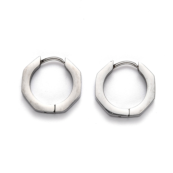 PandaHall 304 Stainless Steel Octagon Huggie Hoop Earrings, Stainless Steel Color, 15x16x3mm, Pin: 1mm 304 Stainless Steel Octagon
PandaHall 304 Stainless Steel Octagon Huggie Hoop Earrings, Stainless Steel Color, 15x16x3mm, Pin: 1mm 304 Stainless Steel Octagon