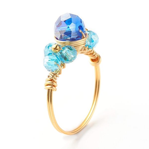 PandaHall Electroplate Faceted Glass Beads Finger Ring, Real 18K Gold Plated Copper Wire Wrap Ring for Girl Women, Indigo, US Size 8(18.1mm)..., Purple
PandaHall Electroplate Faceted Glass Beads Finger Ring, Real 18K Gold Plated Copper Wire Wrap Ring for Girl Women, Indigo, US Size 8(18.1mm)..., Purple