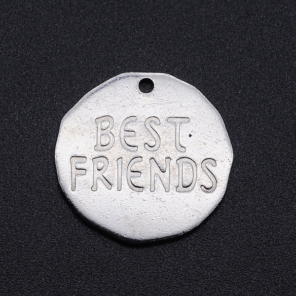 PandaHall 201 Stainless Steel Pendants, Flat Round with Word Best Friend, Stainless Steel Color, 19.5x1mm, Hole: 1.5mm 201 Stainless Steel...
PandaHall 201 Stainless Steel Pendants, Flat Round with Word Best Friend, Stainless Steel Color, 19.5x1mm, Hole: 1.5mm 201 Stainless Steel...
