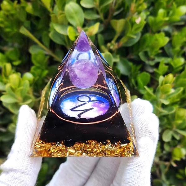 PandaHall Orgonite Pyramid Resin Energy Generators, Reiki Natural Amethyst & Natural Obsidian Chips Inside for Home Office Desk Decoration...
PandaHall Orgonite Pyramid Resin Energy Generators, Reiki Natural Amethyst & Natural Obsidian Chips Inside for Home Office Desk Decoration...