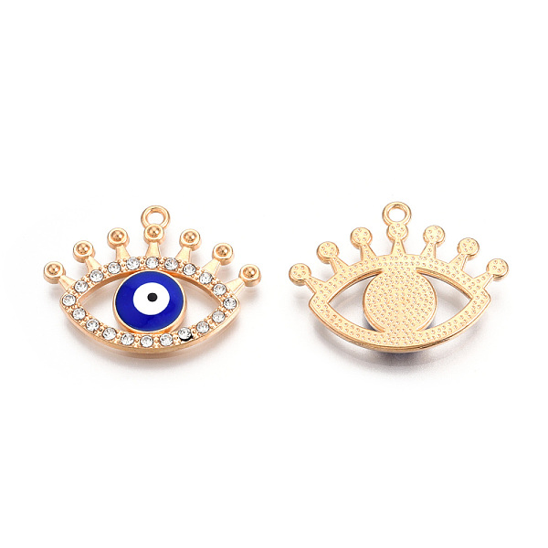 PandaHall Rack Plating Light Gold Tone Alloy Enamel Pendants, with Crystal Rhinestone, Cadmium Free & Nickel Free & Lead Free, Evil Eye..., Clear
PandaHall Rack Plating Light Gold Tone Alloy Enamel Pendants, with Crystal Rhinestone, Cadmium Free & Nickel Free & Lead Free, Evil Eye..., Clear