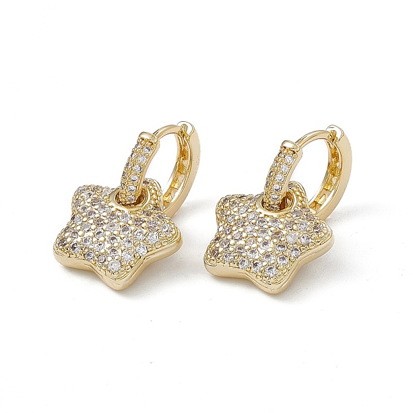 PandaHall Rack Plating Brass Hoop Earrings for Women, Star Micro Pave Clear Cubic Zirconia Charm Earrings, Long-Lasting Plated, Lead Free &...
PandaHall Rack Plating Brass Hoop Earrings for Women, Star Micro Pave Clear Cubic Zirconia Charm Earrings, Long-Lasting Plated, Lead Free &...