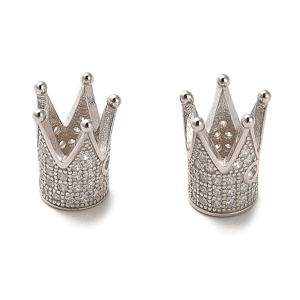 PandaHall Rhodium Plated 925 Sterling Silver Micro Pave Cubic Zirconia Beads, Crown, Real Platinum Plated, 11.5x9mm, Hole: 1.2mm Sterling...
PandaHall Rhodium Plated 925 Sterling Silver Micro Pave Cubic Zirconia Beads, Crown, Real Platinum Plated, 11.5x9mm, Hole: 1.2mm Sterling...