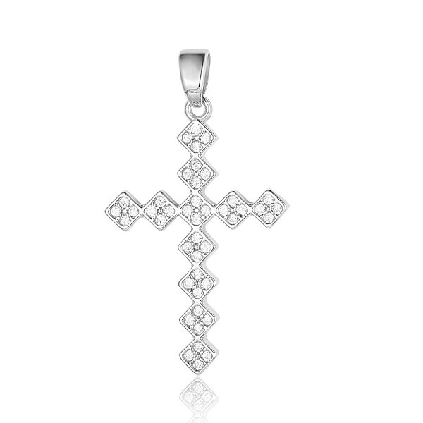 PandaHall Brass Micro Pave Clear Cubic Zirconia Pendants, Rhombus Cross Charms, Platinum, 30x20x2.1mm Brass+Cubic Zirconia Cross Clear
PandaHall Brass Micro Pave Clear Cubic Zirconia Pendants, Rhombus Cross Charms, Platinum, 30x20x2.1mm Brass+Cubic Zirconia Cross Clear
