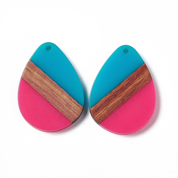 PandaHall Opaque Resin & Walnut Wood Pendants, Water Drop Charms, Deep Pink, 35.5x26x3.5mm, Hole: 2mm Resin+Wood Teardrop
PandaHall Opaque Resin & Walnut Wood Pendants, Water Drop Charms, Deep Pink, 35.5x26x3.5mm, Hole: 2mm Resin+Wood Teardrop