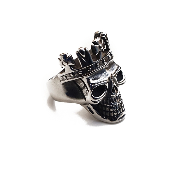 PandaHall Steam Punk Style Titanium Steel Skull King Finger Rings, Skull with Crown Ring, Biker Ring for Men, Antique Silver, US Size 8...
PandaHall Steam Punk Style Titanium Steel Skull King Finger Rings, Skull with Crown Ring, Biker Ring for Men, Antique Silver, US Size 8...
