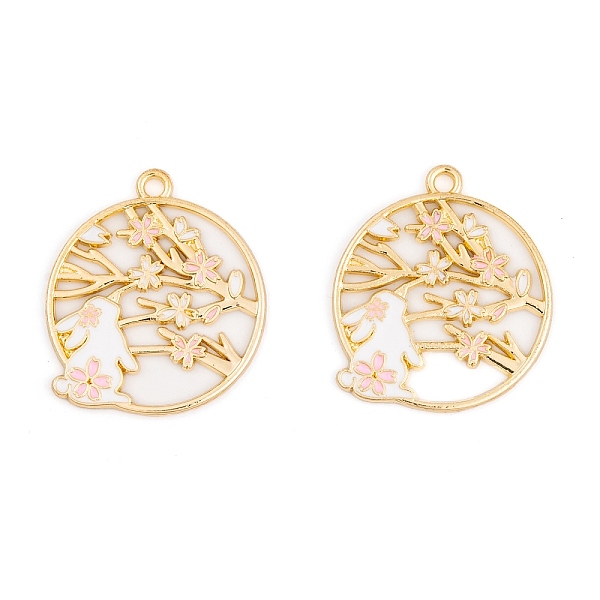 PandaHall Rack Plating Alloy Enamel Pendants, Golden, Flat Round with Rabbit & Flower Charm, Pink, 28x25x1.5mm, Hole: 1.8mm Alloy+Enamel...
PandaHall Rack Plating Alloy Enamel Pendants, Golden, Flat Round with Rabbit & Flower Charm, Pink, 28x25x1.5mm, Hole: 1.8mm Alloy+Enamel...