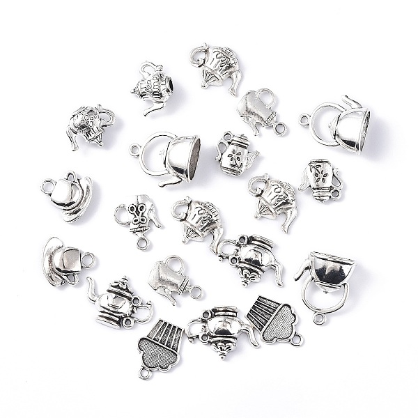 PandaHall Tea Pot Series Tibetan Style Alloy Pendants, Antique Silver, 12.5~20x13~21x2~9mm, Hole: 1~4x1~4mm, 20pcs/bag Alloy Mixed Shapes
PandaHall Tea Pot Series Tibetan Style Alloy Pendants, Antique Silver, 12.5~20x13~21x2~9mm, Hole: 1~4x1~4mm, 20pcs/bag Alloy Mixed Shapes