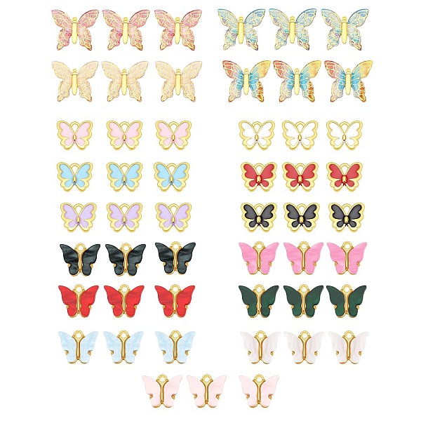 PandaHall Pendant Sets, with Light Gold Plated Alloy Enamel Charms and Acrylic Pendants, Butterfly, Mixed Color, 10.5~34x13~39x2~5.5mm, Hole..., Multicolor
PandaHall Pendant Sets, with Light Gold Plated Alloy Enamel Charms and Acrylic Pendants, Butterfly, Mixed Color, 10.5~34x13~39x2~5.5mm, Hole..., Multicolor