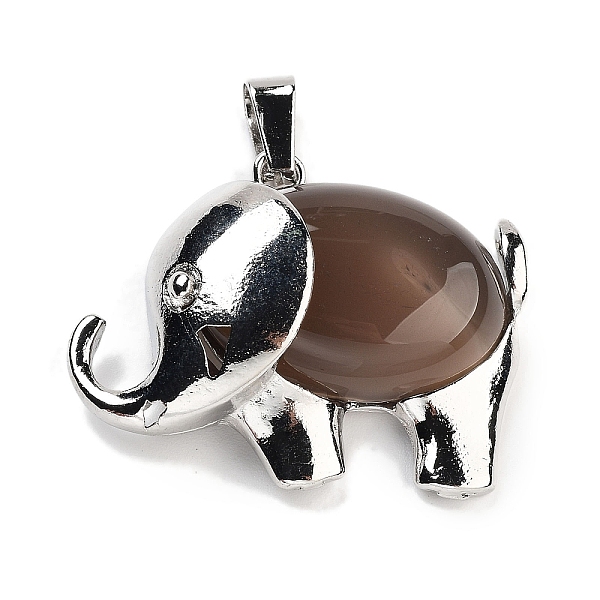 PandaHall Natural Grey Agate Pendants, Elephant Charms with Alloy Findings, Platinum, 29x37~37.5x9.5~10mm, Hole: 3x9mm Grey Agate Elephant
PandaHall Natural Grey Agate Pendants, Elephant Charms with Alloy Findings, Platinum, 29x37~37.5x9.5~10mm, Hole: 3x9mm Grey Agate Elephant