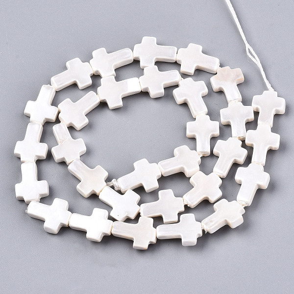 PandaHall Shell Pearl Beads Strands, Cross, Creamy White, 12~13x9~10x3mm, Hole: 0.7mm, about 30pcs/strand, 14.76~15.15 inch(37.5~38.5cm)...
PandaHall Shell Pearl Beads Strands, Cross, Creamy White, 12~13x9~10x3mm, Hole: 0.7mm, about 30pcs/strand, 14.76~15.15 inch(37.5~38.5cm)...