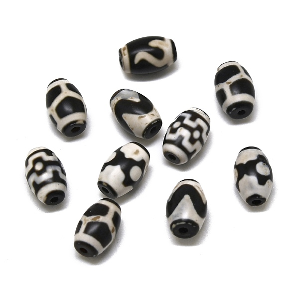 PandaHall Tibetan Style dZi Beads, Natural Agate Beads, Dyed, Rice, Mixed Patterns, 12x8mm, Hole: 1.6mm Tibetan Agate Rice
PandaHall Tibetan Style dZi Beads, Natural Agate Beads, Dyed, Rice, Mixed Patterns, 12x8mm, Hole: 1.6mm Tibetan Agate Rice