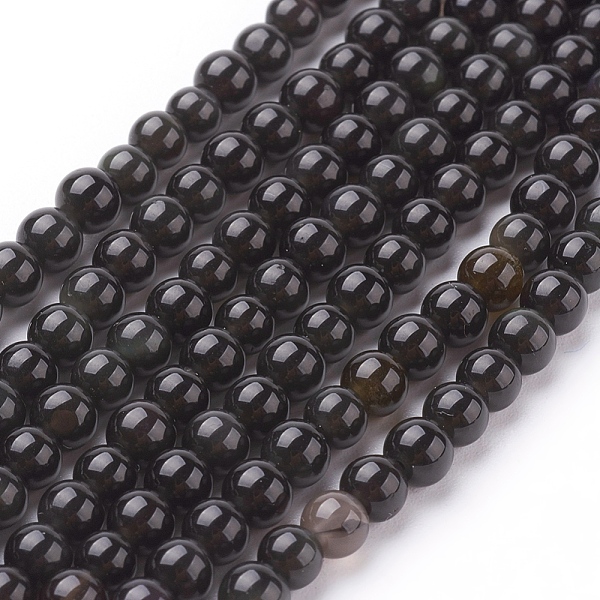 PandaHall Natural Obsidian Beads Strands, Round, Grade AA, Black And Colorful, 4mm, Hole: 1mm, about 84pcs/strand, 15 inch Obsidian Round...
PandaHall Natural Obsidian Beads Strands, Round, Grade AA, Black And Colorful, 4mm, Hole: 1mm, about 84pcs/strand, 15 inch Obsidian Round...