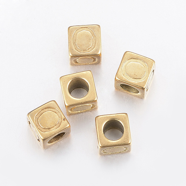 PandaHall 304 Stainless Steel Large Hole Letter European Beads, Horizontal Hole, Cube with Letter.O, Golden, 8x8x8mm, Hole: 5mm 304...
PandaHall 304 Stainless Steel Large Hole Letter European Beads, Horizontal Hole, Cube with Letter.O, Golden, 8x8x8mm, Hole: 5mm 304...