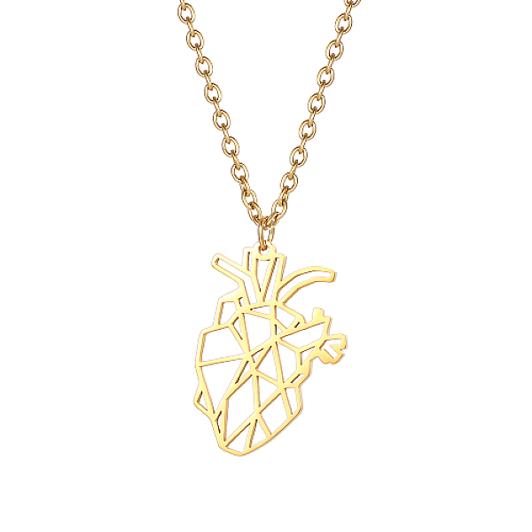 PandaHall Stainless Steel Pendant Necklaces, Origami Heart, Real 18K Gold Plated, 17.72 inch(45cm) Stainless Steel Heart
PandaHall Stainless Steel Pendant Necklaces, Origami Heart, Real 18K Gold Plated, 17.72 inch(45cm) Stainless Steel Heart