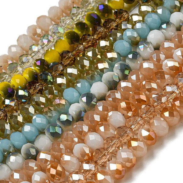 PandaHall Electroplate Glass Beads Strands, Full Rainbow Plated, Faceted, Rondelle, Mixed Color, 6x4~5mm, Hole: 0.8~1mm, about..., Multicolor
PandaHall Electroplate Glass Beads Strands, Full Rainbow Plated, Faceted, Rondelle, Mixed Color, 6x4~5mm, Hole: 0.8~1mm, about..., Multicolor
