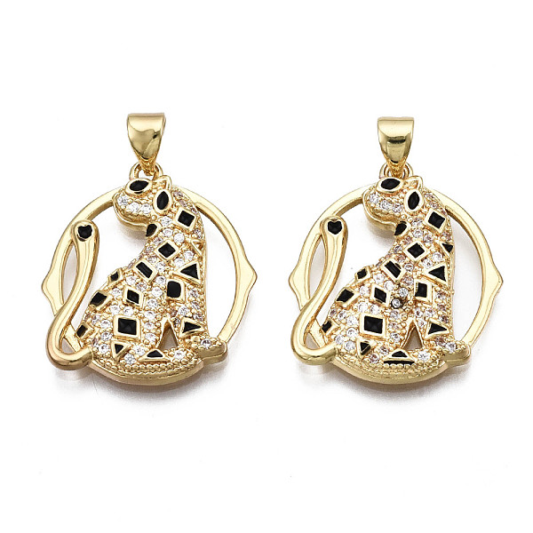 PandaHall Brass Micro Pave Clear Cubic Zirconia Pendants, with Enamel, Nickel Free, Circle with Cat, Real 16K Gold Plated, 22x19.5x3mm, Hole...
PandaHall Brass Micro Pave Clear Cubic Zirconia Pendants, with Enamel, Nickel Free, Circle with Cat, Real 16K Gold Plated, 22x19.5x3mm, Hole...