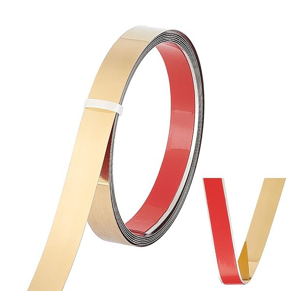 PandaHall Self-Adhesive 201 Stainless Steel Mirror-Like Finish Molding Trim, Golden, 20mm, 3m/bumdle Stainless Steel Flat
PandaHall Self-Adhesive 201 Stainless Steel Mirror-Like Finish Molding Trim, Golden, 20mm, 3m/bumdle Stainless Steel Flat