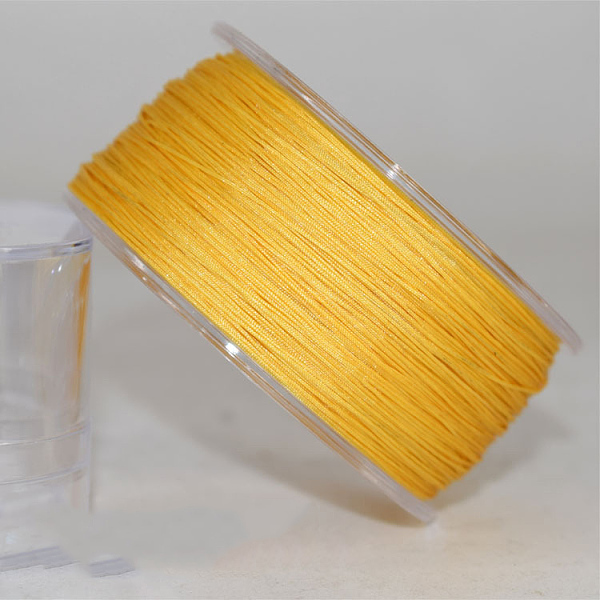 PandaHall Nylon Thread Cord, For Jewelry Making, Gold, 0.4mm, about 196.85 yards(180m)/roll Nylon Gold
PandaHall Nylon Thread Cord, For Jewelry Making, Gold, 0.4mm, about 196.85 yards(180m)/roll Nylon Gold