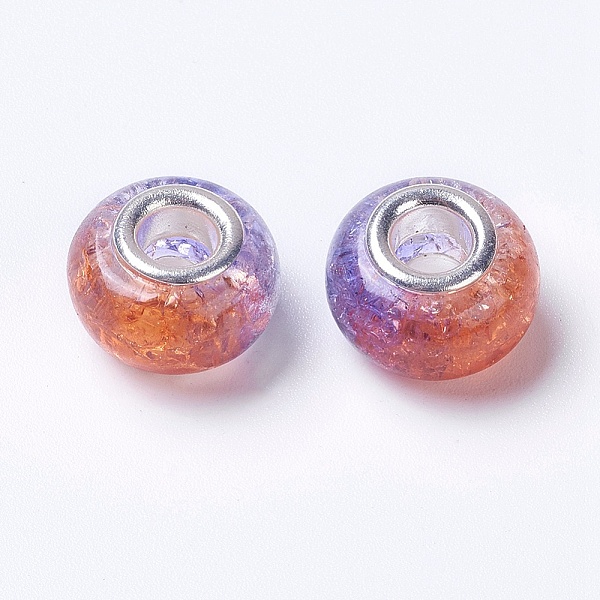 PandaHall Two Tone Resin European Beads, with Silver Plated Brass Single Core, Rondelle, Coral, 14x8.5mm, Hole: 5mm Resin Rondelle Red
PandaHall Two Tone Resin European Beads, with Silver Plated Brass Single Core, Rondelle, Coral, 14x8.5mm, Hole: 5mm Resin Rondelle Red
