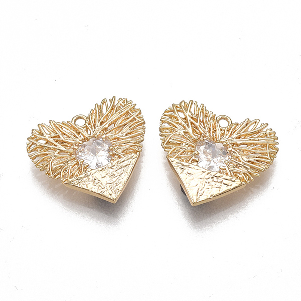 PandaHall Brass Filigree Pendants, Nickel Free, Real 18K Gold Plated, with Cubic Zirconia, Heart, Clear, 17.5x19x4mm, Hole: 1.4mm...
PandaHall Brass Filigree Pendants, Nickel Free, Real 18K Gold Plated, with Cubic Zirconia, Heart, Clear, 17.5x19x4mm, Hole: 1.4mm...