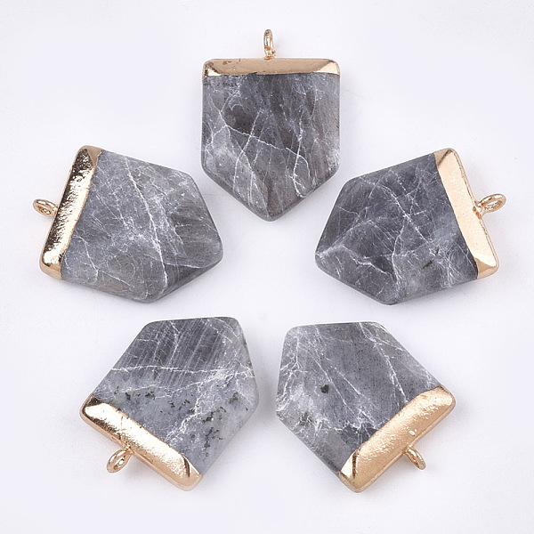 PandaHall Electroplate Natural Labradorite Pendants, with Iron Findings, Faceted, Pentagon, Golden, 28~31x20~21x6~8mm, Hole: 1.8mm...
PandaHall Electroplate Natural Labradorite Pendants, with Iron Findings, Faceted, Pentagon, Golden, 28~31x20~21x6~8mm, Hole: 1.8mm...