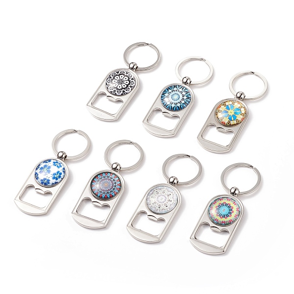 PandaHall Glass Keychain, with Zinc Alloy Cabochon Settings Bottle Openers and Key Rings, Platinum, 8.8cm Glass Others
PandaHall Glass Keychain, with Zinc Alloy Cabochon Settings Bottle Openers and Key Rings, Platinum, 8.8cm Glass Others