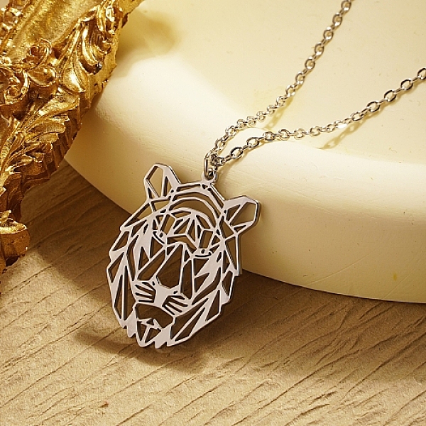 PandaHall Stainless Steel Color Stainless Steel Pendant Necklace, Origami Animal, Tiger, 17.72 inch(45cm), Pendant: 26x19mm Stainless Steel...
PandaHall Stainless Steel Color Stainless Steel Pendant Necklace, Origami Animal, Tiger, 17.72 inch(45cm), Pendant: 26x19mm Stainless Steel...