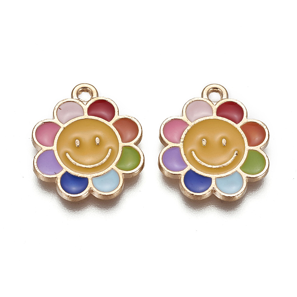 PandaHall Alloy Enamel Pendants, Sunflower, Light Gold, Colorful, 19x16x2mm, Hole: 1.6mm Alloy+Enamel Flower
PandaHall Alloy Enamel Pendants, Sunflower, Light Gold, Colorful, 19x16x2mm, Hole: 1.6mm Alloy+Enamel Flower