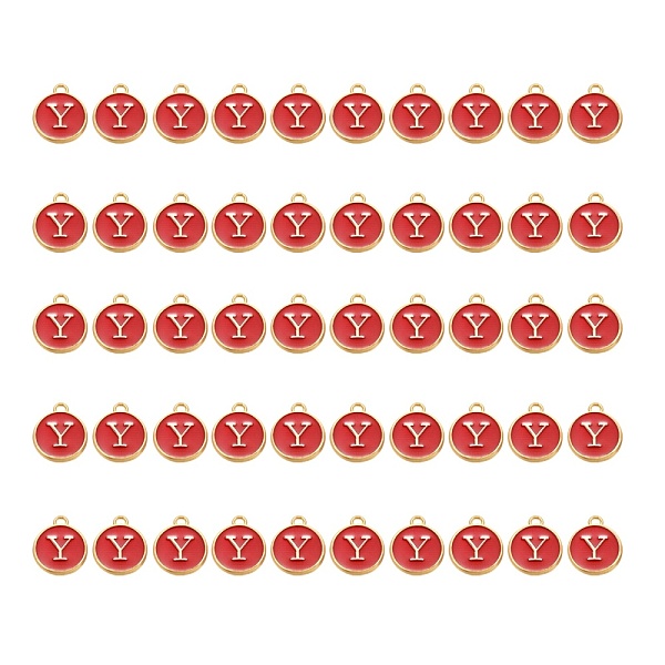 PandaHall Golden Plated Alloy Charms, with Enamel, Enamelled Sequins, Flat Round, Red, Letter.Y, 14x12x2mm, Hole: 1.5mm, 50pcs/Box...
PandaHall Golden Plated Alloy Charms, with Enamel, Enamelled Sequins, Flat Round, Red, Letter.Y, 14x12x2mm, Hole: 1.5mm, 50pcs/Box...