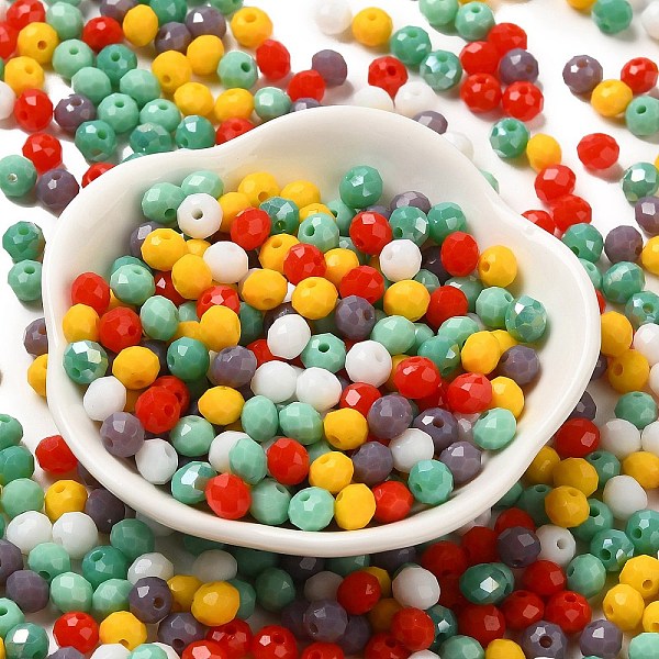 PandaHall Glass Beads, Faceted, Rondelle, Mixed Color, 6x5mm, Hole: 1mm, about 280pcs/60g Glass Rondelle Multicolor
PandaHall Glass Beads, Faceted, Rondelle, Mixed Color, 6x5mm, Hole: 1mm, about 280pcs/60g Glass Rondelle Multicolor