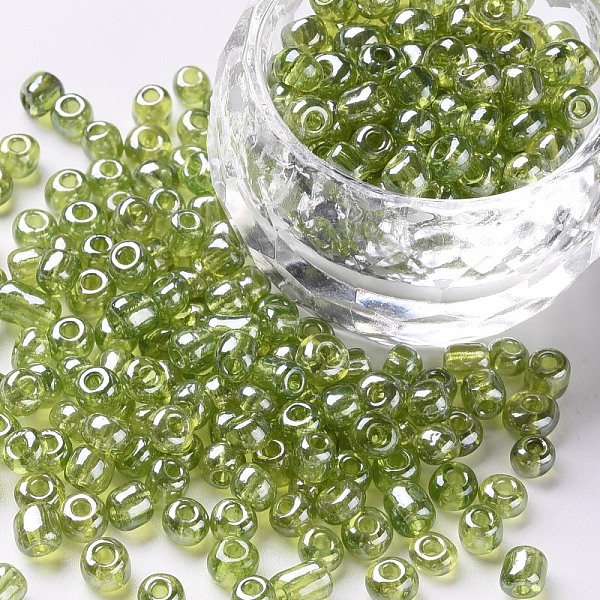 PandaHall Glass Seed Beads, Trans. Colours Lustered, Round, Yellow Green, 4mm, Hole: 1.5mm, about 500pcs/50g, 50g/bag, 18bags/2pounds Glass
PandaHall Glass Seed Beads, Trans. Colours Lustered, Round, Yellow Green, 4mm, Hole: 1.5mm, about 500pcs/50g, 50g/bag, 18bags/2pounds Glass