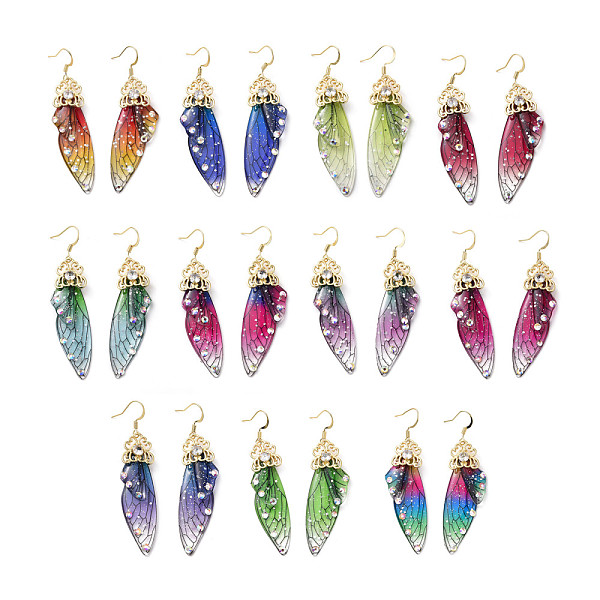 PandaHall Resin Butterfly Wing Dangle Earrings with Clear Cubic Zirconia, Real 18K Gold Plated Brass Jewelry for Women, Cadmium Free & Lead..., Multicolor
PandaHall Resin Butterfly Wing Dangle Earrings with Clear Cubic Zirconia, Real 18K Gold Plated Brass Jewelry for Women, Cadmium Free & Lead..., Multicolor