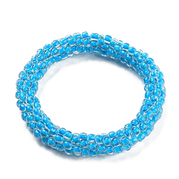 PandaHall Crochet Glass Beads Braided Stretch Bracelet, Nepel Boho Style Bracelet, Deep Sky Blue, Inner Diameter: 1-3/4 inch(4.5cm) Glass
PandaHall Crochet Glass Beads Braided Stretch Bracelet, Nepel Boho Style Bracelet, Deep Sky Blue, Inner Diameter: 1-3/4 inch(4.5cm) Glass