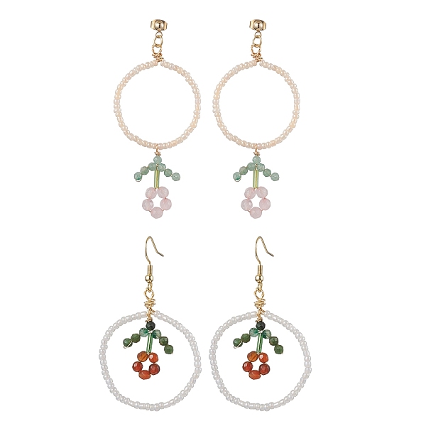 PandaHall Flower Colorful Glass Seed Beads Dangle Earrings, Golden Tone 304 Stainless Steel Earring for Women, Mixed Color, 60~75x33~35mm..., Multicolor
PandaHall Flower Colorful Glass Seed Beads Dangle Earrings, Golden Tone 304 Stainless Steel Earring for Women, Mixed Color, 60~75x33~35mm..., Multicolor