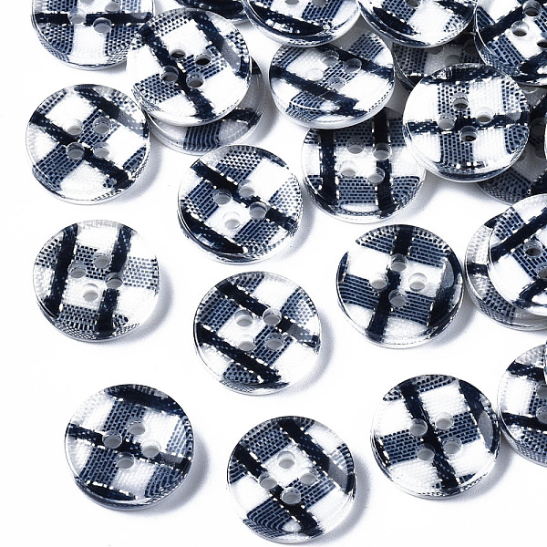 PandaHall Resin Buttons, 4-Hole, Flat Round with Tartan Pattern, Prussian Blue, 13x2.5mm, Hole: 1.6mm, about 1000pcs/bag Resin Flat Round
PandaHall Resin Buttons, 4-Hole, Flat Round with Tartan Pattern, Prussian Blue, 13x2.5mm, Hole: 1.6mm, about 1000pcs/bag Resin Flat Round
