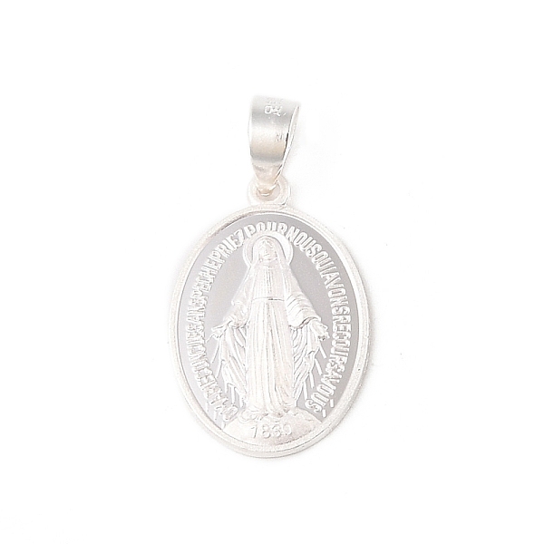 PandaHall 999 Sterling Silver Religious Medal Pendants, Oval with Virgin Charms with Snap on Bails, Silver, 23x15x2mm, Hole: 6.5x5mm...
PandaHall 999 Sterling Silver Religious Medal Pendants, Oval with Virgin Charms with Snap on Bails, Silver, 23x15x2mm, Hole: 6.5x5mm...