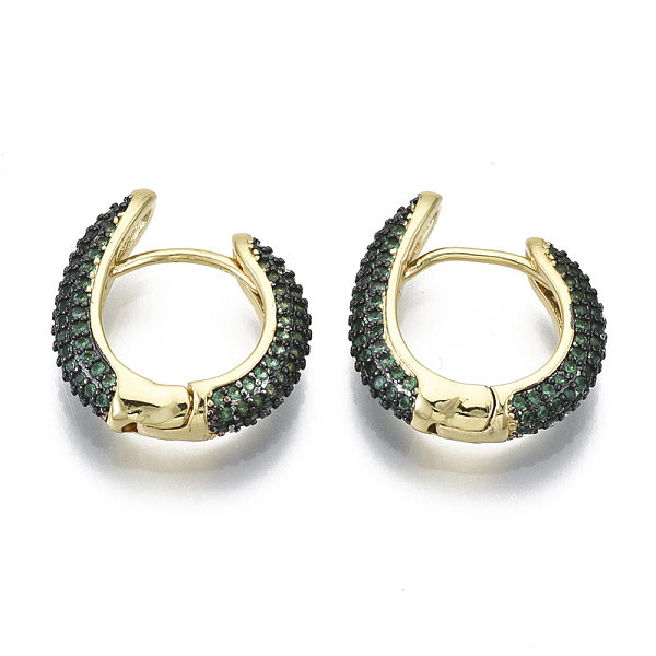 PandaHall Brass Micro Pave Cubic Zirconia Huggie Hoop Earrings, Nickel Free, Ring, Real 16K Gold Plated, Green, 19x18x4.5mm, Pin: 1mm Brass...
PandaHall Brass Micro Pave Cubic Zirconia Huggie Hoop Earrings, Nickel Free, Ring, Real 16K Gold Plated, Green, 19x18x4.5mm, Pin: 1mm Brass...