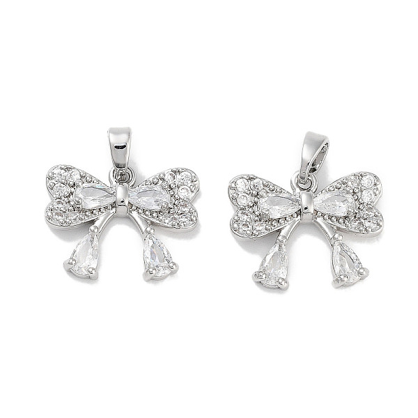 PandaHall Rack Plating Brass Pave Cubic Zirconia Pendants, Bowknot, Long-Lasting Plated, Lead Free & Cadmium Free, Platinum, 13.5x17x3.5mm..., Clear
PandaHall Rack Plating Brass Pave Cubic Zirconia Pendants, Bowknot, Long-Lasting Plated, Lead Free & Cadmium Free, Platinum, 13.5x17x3.5mm..., Clear