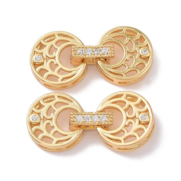 PandaHall Brass Micro Pave Clear Cubic Zirconia Fold Over Clasps, Cadmium Free & Lead Free, Round, Golden, 25mm, Round: 12x3.8mm, Clasp...
PandaHall Brass Micro Pave Clear Cubic Zirconia Fold Over Clasps, Cadmium Free & Lead Free, Round, Golden, 25mm, Round: 12x3.8mm, Clasp...