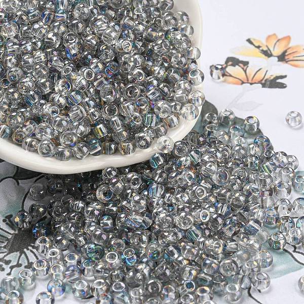 PandaHall Transparent Glass Seed Beads, Half Plated, Two Tone, Round, Light Grey, 6/0, 4x3mm, Hole: 1.4mm Glass
PandaHall Transparent Glass Seed Beads, Half Plated, Two Tone, Round, Light Grey, 6/0, 4x3mm, Hole: 1.4mm Glass