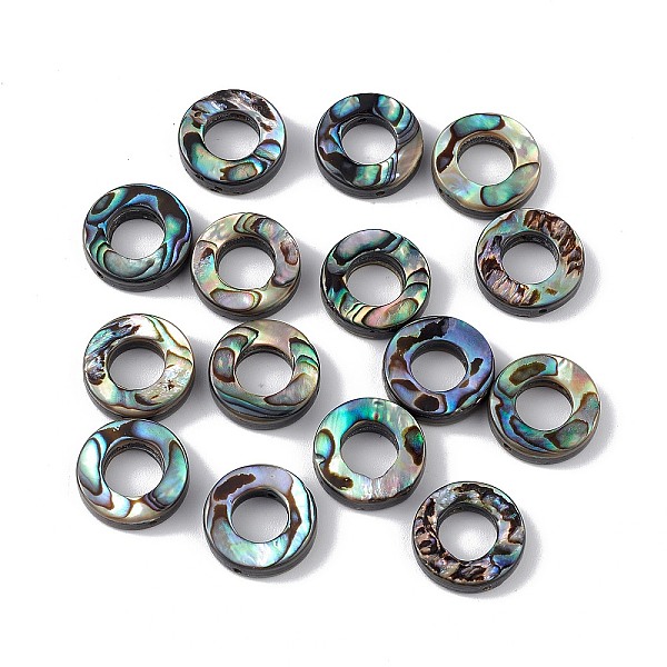 PandaHall Natural Abalone Shell/Paua Shell Beads, Ring, Colorful, 13.2x3.5mm, Hole: 1mm, Inner Diameter: 6.5mm Paua Shell Ring
PandaHall Natural Abalone Shell/Paua Shell Beads, Ring, Colorful, 13.2x3.5mm, Hole: 1mm, Inner Diameter: 6.5mm Paua Shell Ring