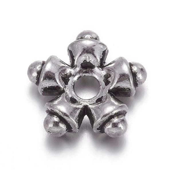 PandaHall Tibetan Style Spacers beads, Lead Free & Cadmium Free, Star, Antique Silver, about about 9mm in diameter, 3mm thick, Hole: 1mm...
PandaHall Tibetan Style Spacers beads, Lead Free & Cadmium Free, Star, Antique Silver, about about 9mm in diameter, 3mm thick, Hole: 1mm...