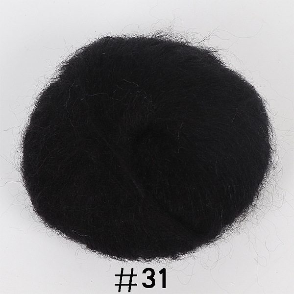 PandaHall 25g Angora Mohair Wool Knitting Yarn, for Shawl Scarf Doll Crochet Supplies, Black, 1mm Angora Black
PandaHall 25g Angora Mohair Wool Knitting Yarn, for Shawl Scarf Doll Crochet Supplies, Black, 1mm Angora Black