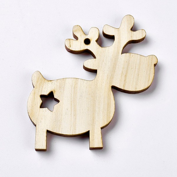PandaHall Pine Wood Big Pendants, Undyed, Christmas Reindeer/Stag/Stag, PapayaWhip, 72x65x5.5mm, Hole: 3mm Wood Deer Orange
PandaHall Pine Wood Big Pendants, Undyed, Christmas Reindeer/Stag/Stag, PapayaWhip, 72x65x5.5mm, Hole: 3mm Wood Deer Orange